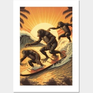 Surf Chimps Posters and Art